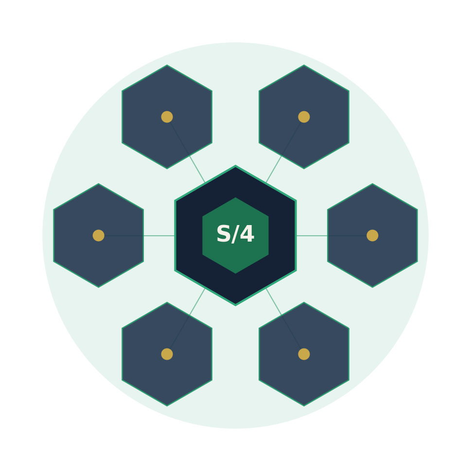Abstract SAP platform illustration